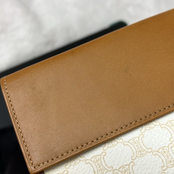 🖤Vtg CELINE Macadam canvas leather wallet - Picture 6 of 17